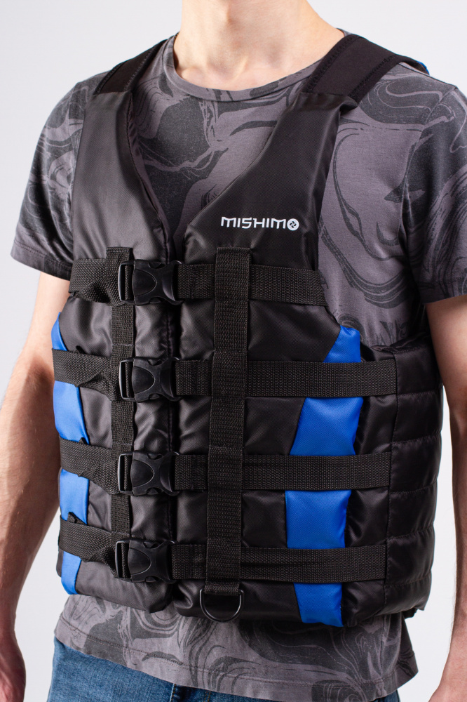 Жилет спасательный MISHIMO PRO Премиум качества Черно-синий в Ханты-Мансийске