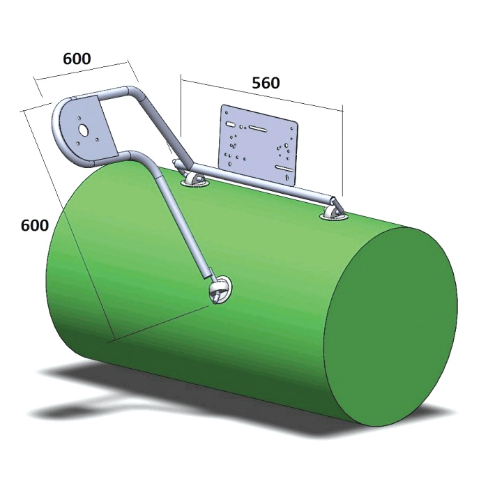 Стойка рулевая с креплением на баллон надувной лодки 25мм в Ханты-Мансийске