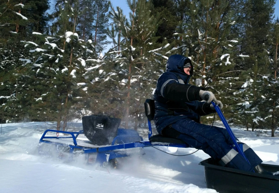 Мотобуксировщик толкач Альбатрос-XL8 с модулем. С фарой, склизы в Ханты-Мансийске