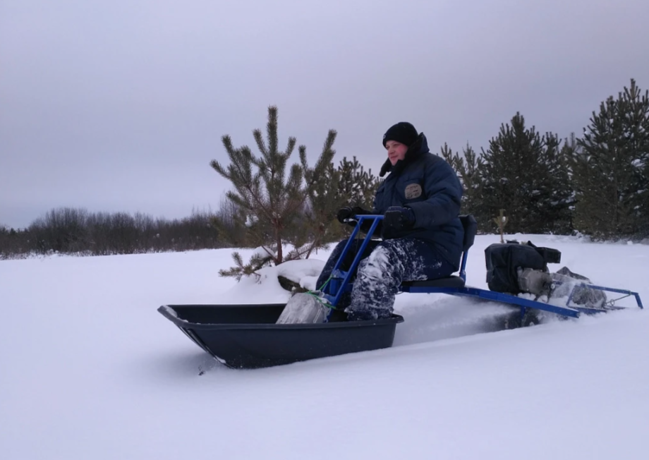Мотобуксировщик толкач Альбатрос-XL8 с модулем. С фарой, склизы в Ханты-Мансийске