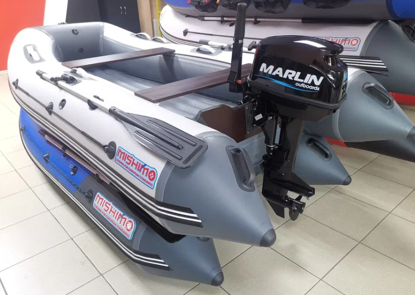 КОМПЛЕКТ ЛОДКА MISHIMO LITE 335 + МОТОР 9,8 Л.С. в Ханты-Мансийске