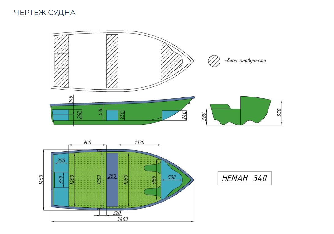 Стеклопластиковая лодка Neman-340 (тримаран) в Ханты-Мансийске