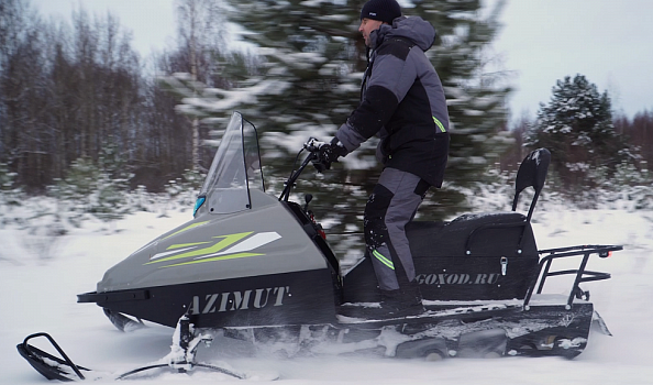 Миниснегоход Бурлак Азимут 24 л.с. , эл.запуск, реверс, тормоз гидравл, капот серый в Ханты-Мансийске